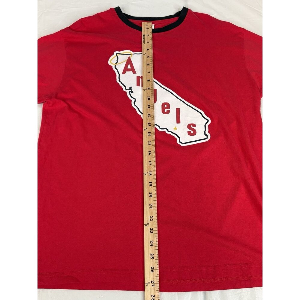 Shohei Ohtani Los Angeles Angels Adult XL Ringer Graphic TShirt No. 17 Red Nikon - Picture 9 of 13